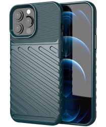 Geen Apple iPhone 13 Pro Max Hoesje TPU Thunder Design Back Cover Groen
