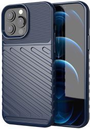 Geen Apple iPhone 13 Pro Max Hoesje TPU Thunder Design Back Cover Blauw