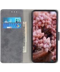 Geen Motorola Moto G60s Hoesje Wallet Book Case Grijs