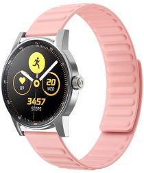 Geen Universeel Smartwatch 22MM Bandje Siliconen met Magneetsluiting Roze