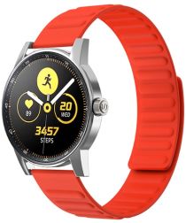 Geen Universeel Smartwatch 20MM Bandje Siliconen met Magneetsluiting Oranje