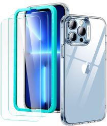 ESR Classic Hybrid iPhone 13 Pro Hoesje + Tempered Glass Transparant