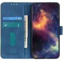 Geen KHAZNEH Samsung Galaxy A10s Hoesje Vintage Wallet Book Case Blauw