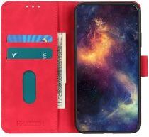 KHAZNEH Realme 8 4G Hoesje Retro Wallet Book Case Rood