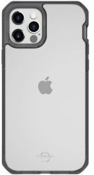 ITSKINS Hybrid Frost Apple iPhone 12 / 12 Pro Hoesje Transparant/Zwart