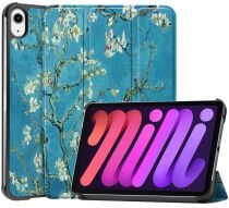 Geen Apple iPad Mini 6 Hoes Tri-Fold Book Case met Blossom Print