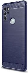 Selected by GSMpunt.nl Motorola Moto G60S Hoesje Geborsteld TPU Back Cover Blauw