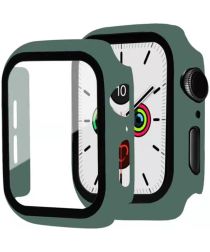 Geen Apple Watch 7 45MM Hoesje Hard Plastic Bumper met Tempered Glass Groen