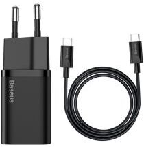 Baseus Super-Si Quick Charger 25W USB-C naar USB-C 1M Zwart