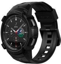 Spigen Rugged Armor Pro Samsung Watch 4 46MM Hoesje en Bandje Zwart