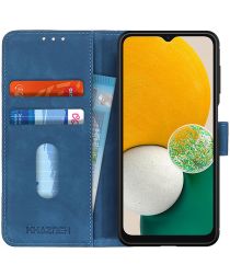 KHAZNEH Samsung Galaxy A13 5G Hoesje Retro Wallet Book Case Blauw