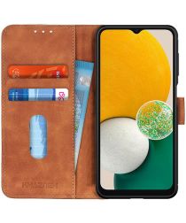 KHAZNEH Samsung Galaxy A13 5G Hoesje Retro Wallet Book Case Bruin
