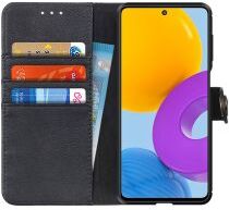 KHAZNEH Samsung Galaxy M52 Hoesje Portemonnee Book Case Zwart