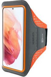 Mobiparts Comfort Fit Armband Samsung S21 Ultra Sporthoesje Oranje