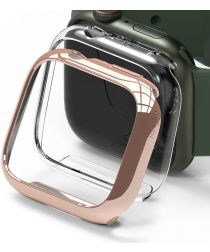 Ringke Slim Apple Watch 7 45MM Hoesje Transparant Roze Goud (2-Pack)