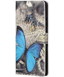 Geen Samsung Galaxy A33 5G Hoesje Portemonnee Book Case Butterfly Print