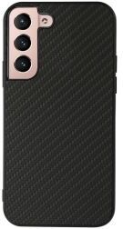 Geen Samsung Galaxy S22 Hoesje Carbon Fiber Back Cover Zwart