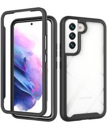 Geen Samsung Galaxy S22 Hoesje Volledig Schokbestendig Cover Zwart