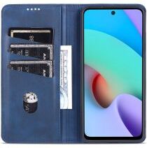 AZNS Xiaomi Redmi 10 Hoesje Portemonnee Book Case Kunstleer Blauw