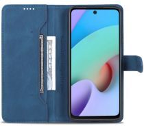 AZNS Xiaomi Redmi 10 Hoesje Wallet Book Case Kunstleer Blauw