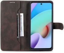 AZNS Xiaomi Redmi 10 Hoesje Wallet Book Case Kunstleer Bruin