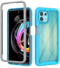 Geen Motorola Edge 20 Lite Hoesje Volledig Schokbestendig Cover Blauw