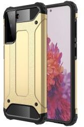 Selected by GSMpunt.nl Samsung Galaxy S21 Hoesje Shock Proof Hybride Back Cover Goud