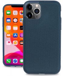 Geen Evutec Apple iPhone 11 Pro Max Hoesje met Magnetische Autohouder Blauw