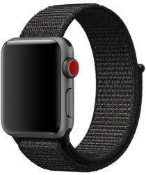 Geen Apple Watch 41MM / 40MM / 38MM Bandje Nylon met Klittenband Zwart/Grijs