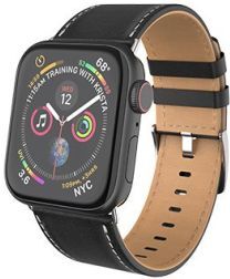 Hoco Duke Series Apple Watch 41MM / 40MM / 38MM Bandje Echt Leer Zwart