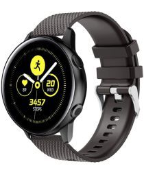 Geen Universeel Smartwatch 20MM Bandje Siliconen met Gesp Sluiting Zwart