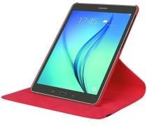 Geen Samsung Galaxy Tab S2 (9.7) Lychee Rotary Stand Case Rood