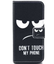 Geen Apple iPhone 5/5s Portemonnee Hoesje Print Don't Touch My Phone