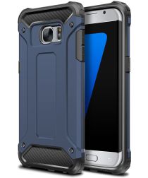 Geen Samsung Galaxy S7 Hoesje Cool Armor Blauw