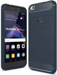 Selected by GSMpunt.nl Huawei P8 Lite (2017) Geborsteld TPU Hoesje Blauw