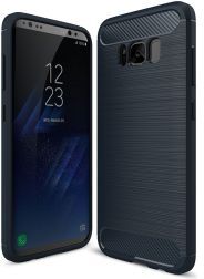 Selected by GSMpunt.nl Samsung Galaxy S8 Geborsteld TPU Hoesje Donker Blauw