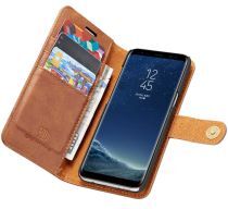 DG Ming Samsung Galaxy S8 Plus Echt Leren Portemonnee Hoesje Bruin