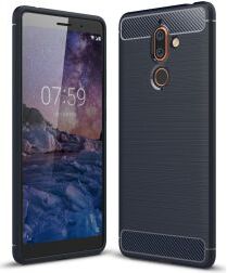 Geen Nokia 7 Plus Geborsteld TPU Hoesje Blauw