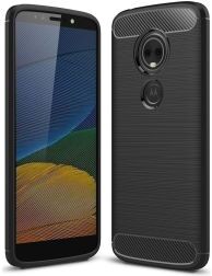 Geen Motorola Moto G6 Play Geborsteld TPU Hoesje Zwart