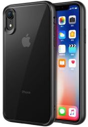 Geen Apple iPhone XR Transparant Hybride Hoesje Zwart