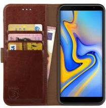 Rosso Element Samsung Galaxy J6 Plus Hoesje Book Cover Bruin