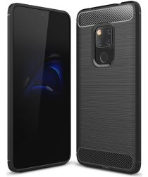 Geen Huawei Mate 20 Geborsteld TPU Hoesje Zwart