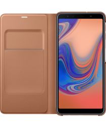 Samsung Galaxy A7 2018 Portemonnee Hoesje Goud