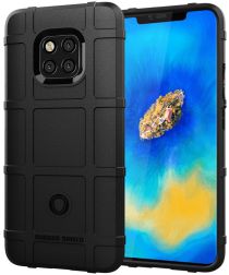 Geen Huawei Mate 20 Pro Rugged TPU Hoesje Zwart