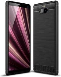 Geen Sony Xperia 10 Geborsteld TPU Hoesje Zwart