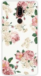 Geen Nokia 7 Plus TPU Back Cover met Bloem Print