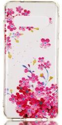 Geen Samsung Galaxy S10 Transparant TPU Hoesje met Bloemen Print