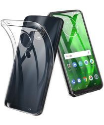 Geen Motorola Moto G7 Plus Hoesje Dun TPU Transparant
