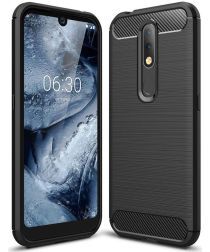 Selected by GSMpunt.nl Nokia 4.2 Geborsteld TPU Hoesje Zwart