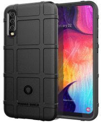 Geen Samsung Galaxy A50 Back Cover Hoesje Shock Proof Rugged Shield Zwart